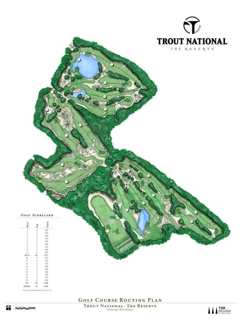 Campo de Golf en New Jersey. Trout National