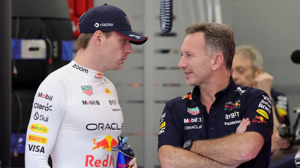 Christian Horner y Max Verstappen - Escudería Red Bull